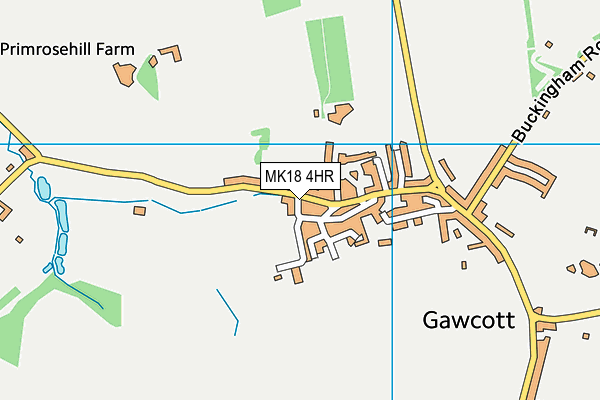 MK18 4HR map - OS VectorMap District (Ordnance Survey)