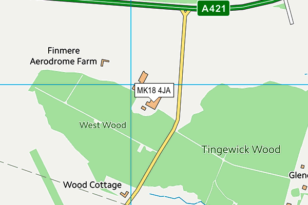 MK18 4JA map - OS VectorMap District (Ordnance Survey)