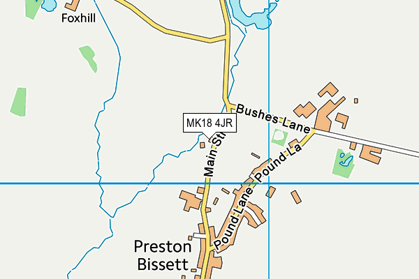 MK18 4JR map - OS VectorMap District (Ordnance Survey)