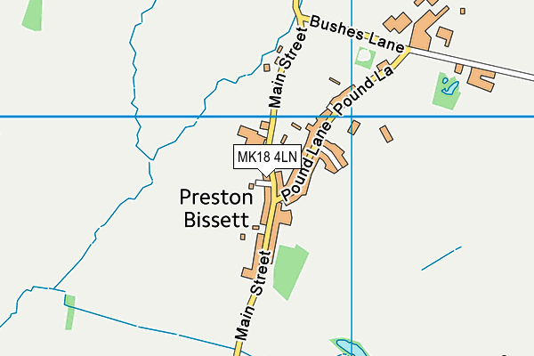 MK18 4LN map - OS VectorMap District (Ordnance Survey)