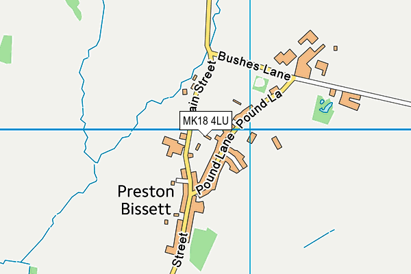 MK18 4LU map - OS VectorMap District (Ordnance Survey)