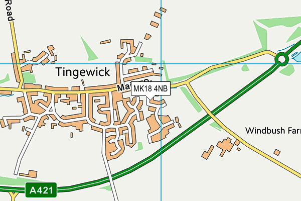 MK18 4NB map - OS VectorMap District (Ordnance Survey)