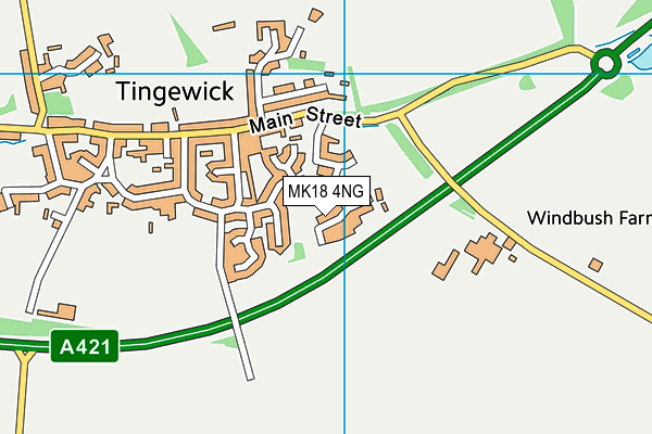 MK18 4NG map - OS VectorMap District (Ordnance Survey)