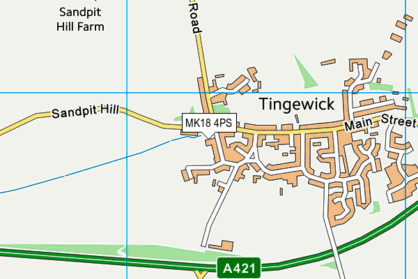 MK18 4PS map - OS VectorMap District (Ordnance Survey)