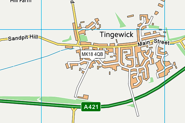 MK18 4QB map - OS VectorMap District (Ordnance Survey)