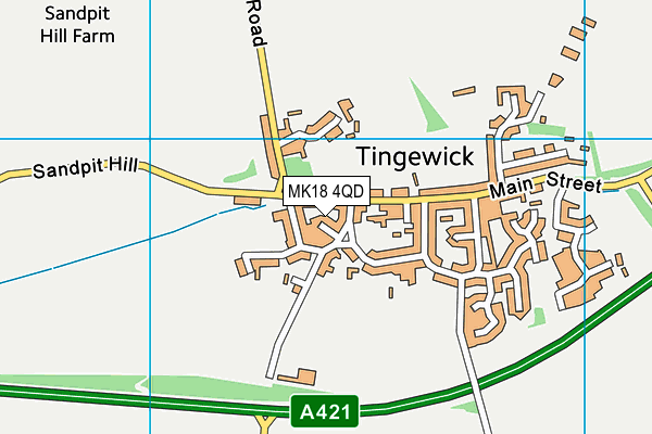 MK18 4QD map - OS VectorMap District (Ordnance Survey)