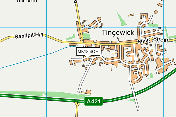 MK18 4QE map - OS VectorMap District (Ordnance Survey)