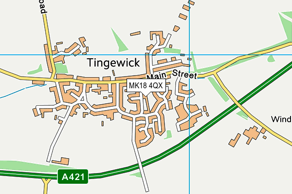 MK18 4QX map - OS VectorMap District (Ordnance Survey)