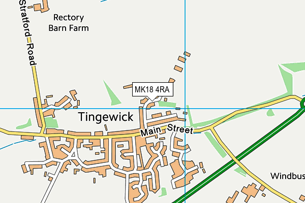 MK18 4RA map - OS VectorMap District (Ordnance Survey)