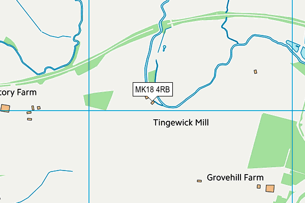 MK18 4RB map - OS VectorMap District (Ordnance Survey)