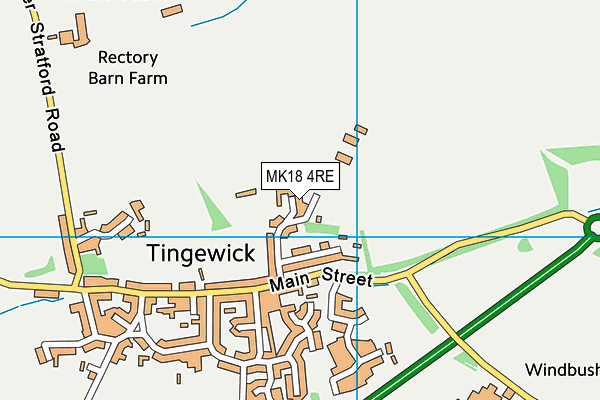 MK18 4RE map - OS VectorMap District (Ordnance Survey)