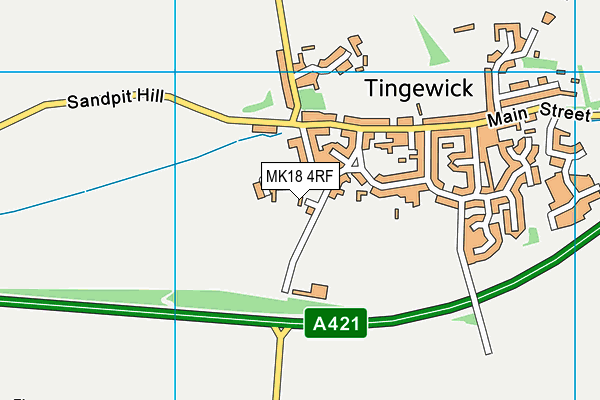 MK18 4RF map - OS VectorMap District (Ordnance Survey)