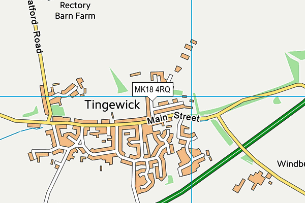 MK18 4RQ map - OS VectorMap District (Ordnance Survey)