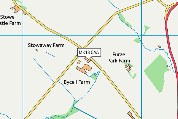 MK18 5AA map - OS VectorMap District (Ordnance Survey)