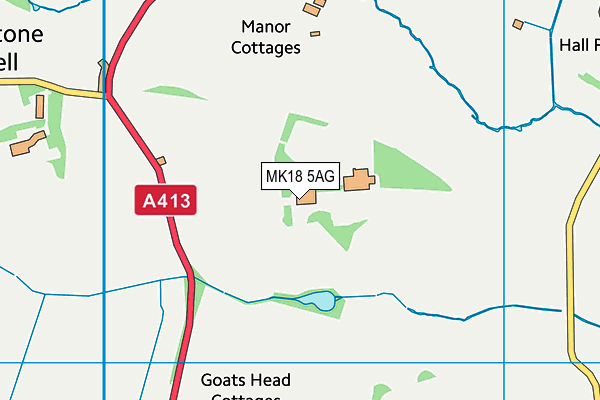 MK18 5AG map - OS VectorMap District (Ordnance Survey)