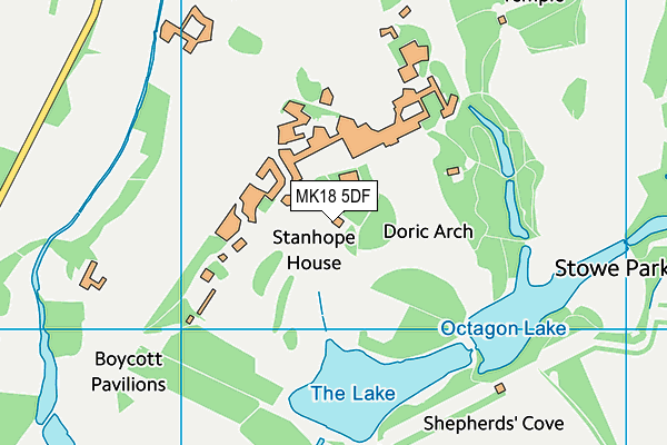 MK18 5DF map - OS VectorMap District (Ordnance Survey)