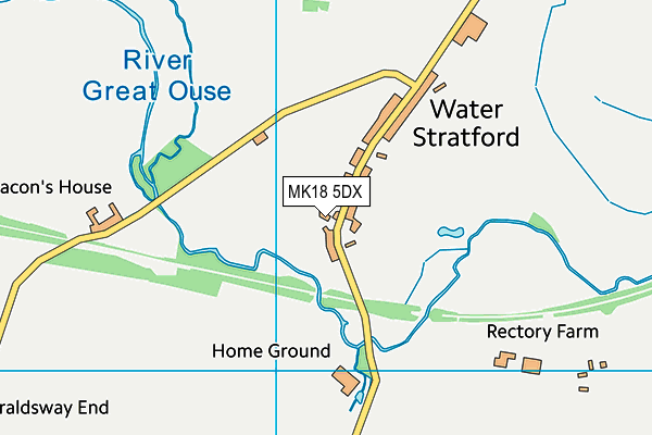 MK18 5DX map - OS VectorMap District (Ordnance Survey)