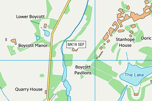 MK18 5EF map - OS VectorMap District (Ordnance Survey)