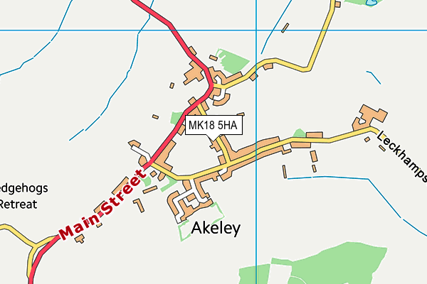 MK18 5HA map - OS VectorMap District (Ordnance Survey)