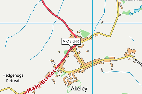 MK18 5HR map - OS VectorMap District (Ordnance Survey)