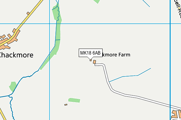 MK18 6AB map - OS VectorMap District (Ordnance Survey)