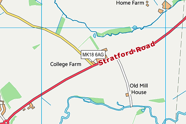 MK18 6AG map - OS VectorMap District (Ordnance Survey)