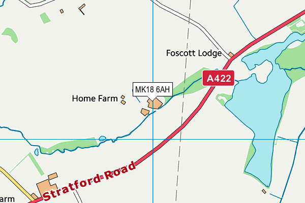 MK18 6AH map - OS VectorMap District (Ordnance Survey)