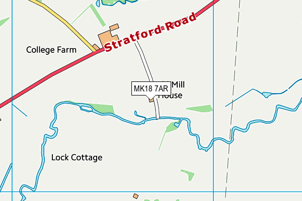 MK18 7AR map - OS VectorMap District (Ordnance Survey)