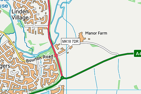 MK18 7DR map - OS VectorMap District (Ordnance Survey)