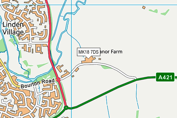 MK18 7DS map - OS VectorMap District (Ordnance Survey)