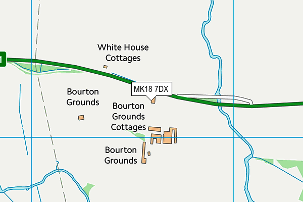 MK18 7DX map - OS VectorMap District (Ordnance Survey)