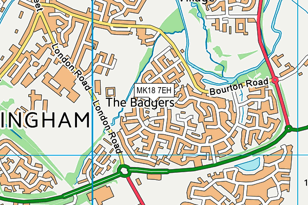 MK18 7EH map - OS VectorMap District (Ordnance Survey)