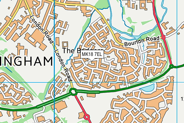 MK18 7EL map - OS VectorMap District (Ordnance Survey)