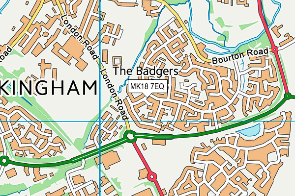 MK18 7EQ map - OS VectorMap District (Ordnance Survey)