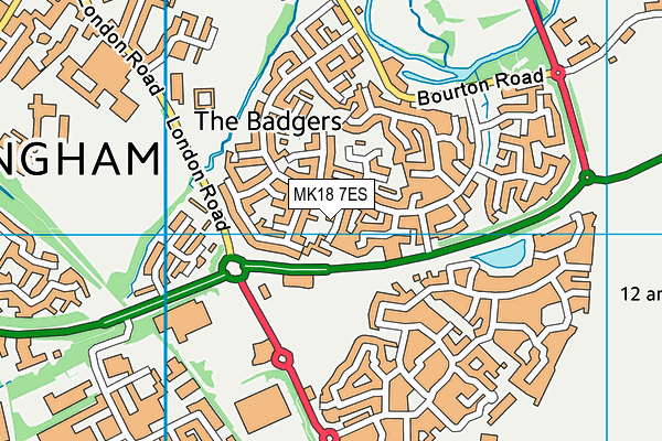 MK18 7ES map - OS VectorMap District (Ordnance Survey)