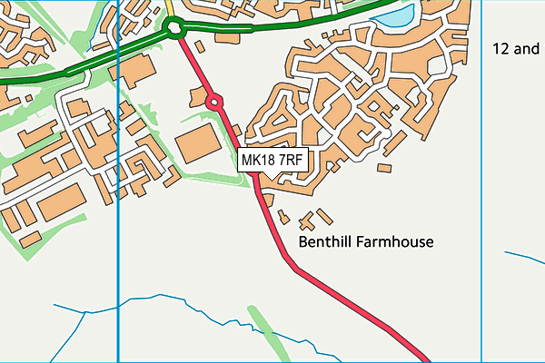 MK18 7RF map - OS VectorMap District (Ordnance Survey)