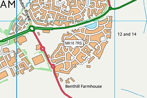 MK18 7RS map - OS VectorMap District (Ordnance Survey)