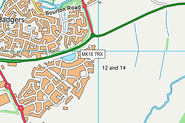 MK18 7RX map - OS VectorMap District (Ordnance Survey)