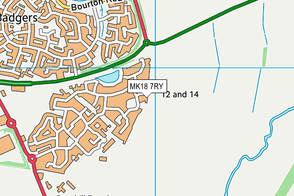 MK18 7RY map - OS VectorMap District (Ordnance Survey)