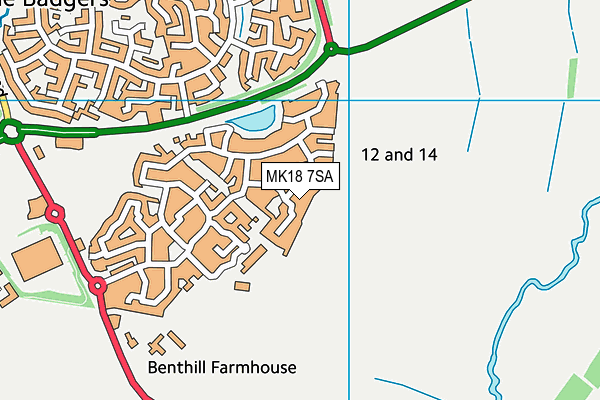 MK18 7SA map - OS VectorMap District (Ordnance Survey)