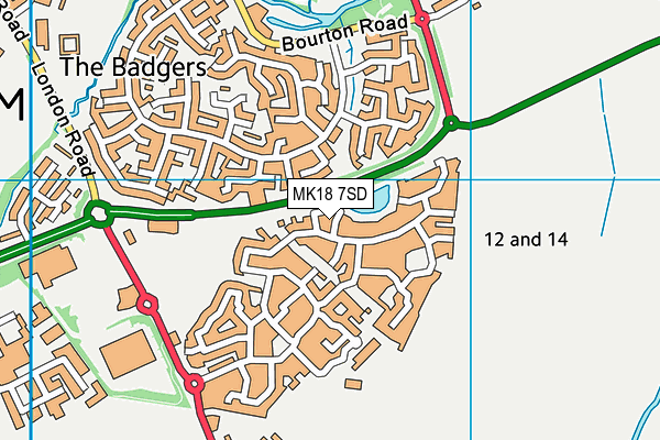 MK18 7SD map - OS VectorMap District (Ordnance Survey)