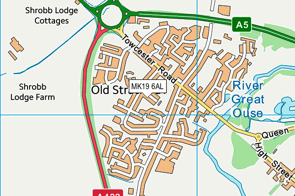 MK19 6AL map - OS VectorMap District (Ordnance Survey)