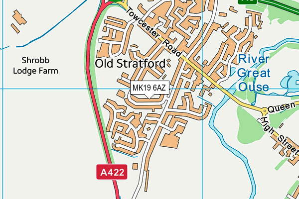 Old Stratford Primary School map (MK19 6AZ) - OS VectorMap District (Ordnance Survey)