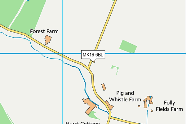 MK19 6BL map - OS VectorMap District (Ordnance Survey)