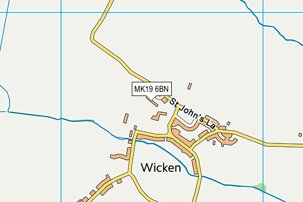 MK19 6BN map - OS VectorMap District (Ordnance Survey)