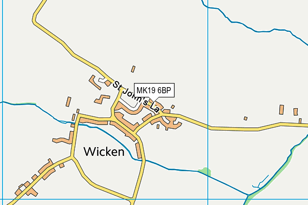 Wicken Sports Club map (MK19 6BP) - OS VectorMap District (Ordnance Survey)