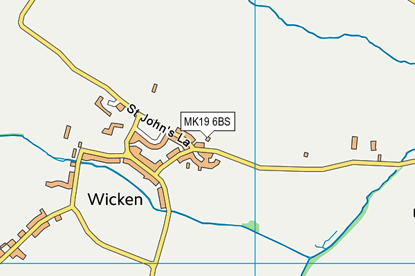 MK19 6BS map - OS VectorMap District (Ordnance Survey)