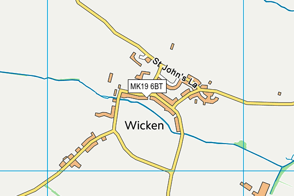 MK19 6BT map - OS VectorMap District (Ordnance Survey)