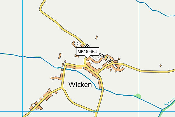 MK19 6BU map - OS VectorMap District (Ordnance Survey)