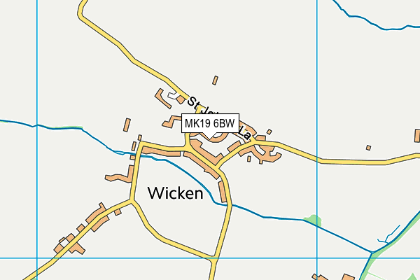 MK19 6BW map - OS VectorMap District (Ordnance Survey)